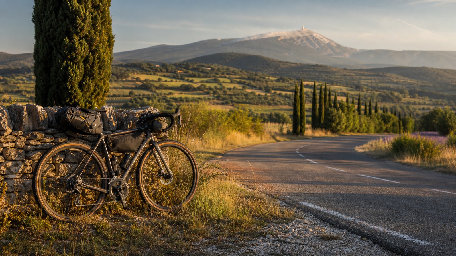 Vélo chargé pour une micro-aventure entre Ventoux et Luberon