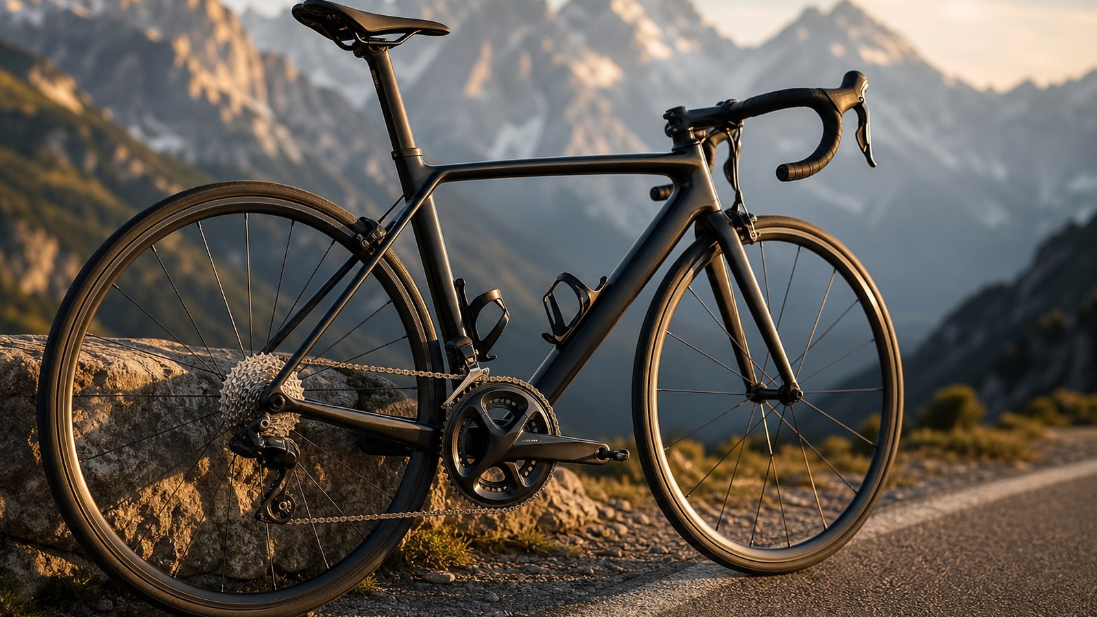 Vélo de route équipé pour un premier grand col